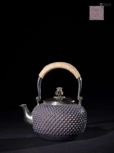 JAPANESE SILVER TEA POT