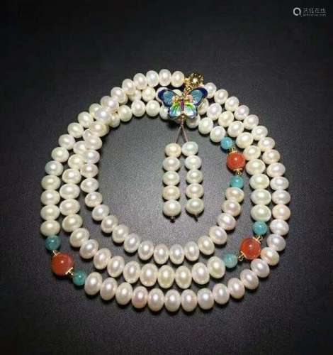 CHINESE PEARL NECKLACES, 108 BEADS COUNT