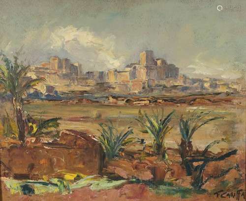 Francis CARIFFA ( 1890 1975). Paysage du Maroc. Hu…