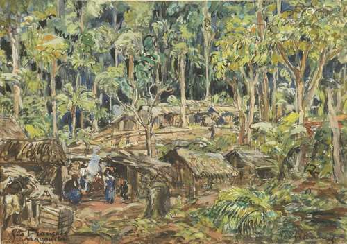 Georges FRANÇOIS (1880 1968). Forêt du Mayombe. Aq…