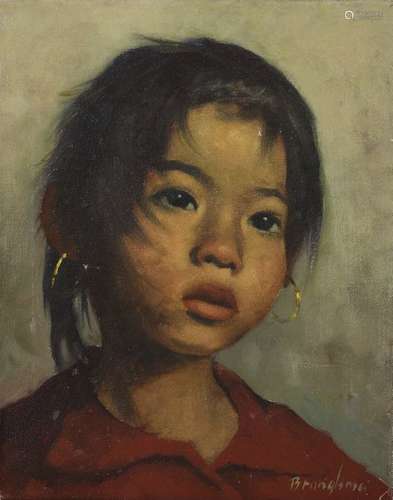 Jeanne BRANDSMA (1902 ?) Portrait de jeune vietnam…