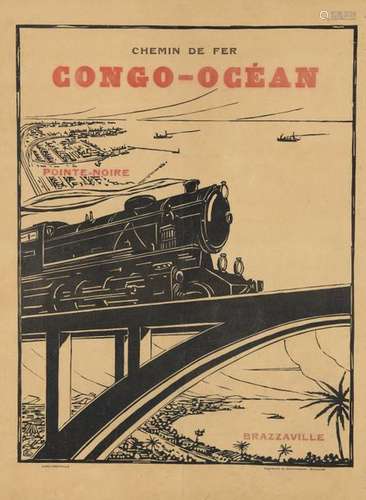 1930. Chemin de fer Congo Océan. Pointe Noire Braz…