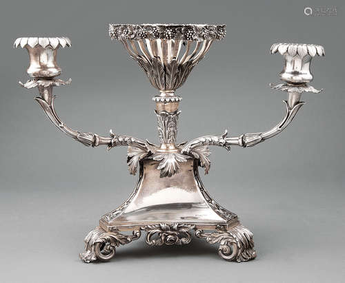 William IV Sterling Silver Candelabrum/Epergne, Robinson , Edkins & Aston, Birmingham, 1834, central