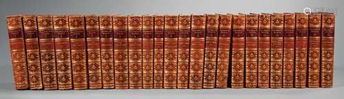 [Leather Bindings] , Thackeray's Works, 1869, 24 volumes, gilt tooled