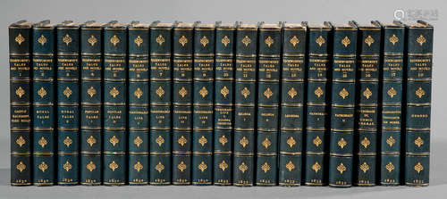 [Leather Bindings] , Edgeworth's Tales and Novels, 1832, 18 volumes, gilt tooled