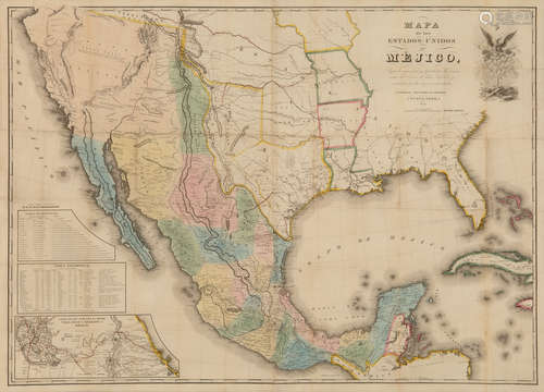 John Disturnell (1801-1877), “Mapa de los Estados Unidos de Mejico…”