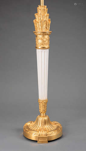 Fine Empire-Style Gilt Bronze Mounted Marble Lamp , c. 1905, J.E. Caldwell, Philadelphia, quiver