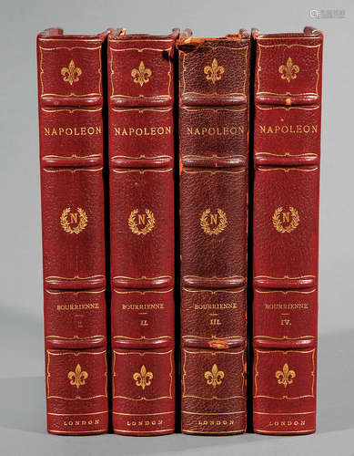 [Leather Bindings] , Memoirs of Napoleon, c. 1885, 4 volumes, gilt tooled