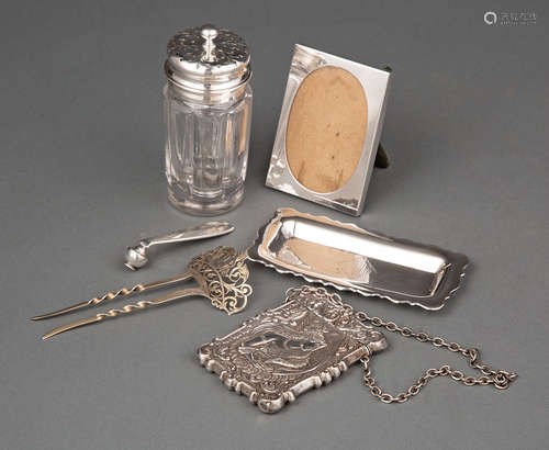 Group of Small Sterling Silver Objects , incl. Tiffany & Co. telephone dialer, l. 2 3/4 in.;