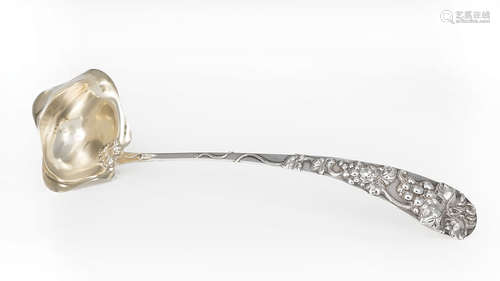 American Sterling Silver Vintage Motif Punch Ladle , Frank Smith, act. 1886-1958, retains traces