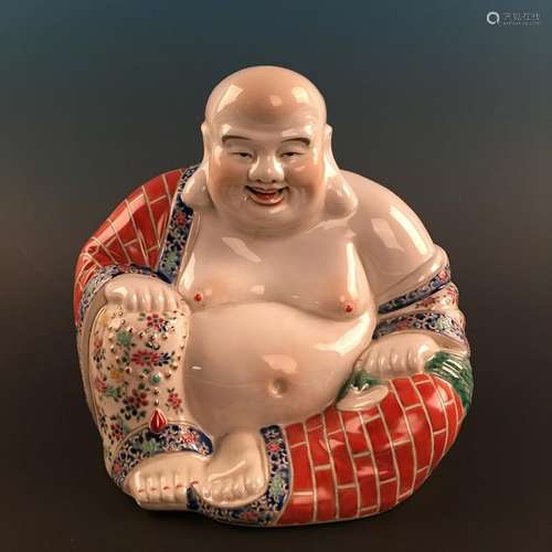 Chinese Famille Rose Buddha Figure