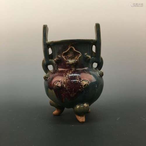 Chinese Jun Censor  Incense Burner