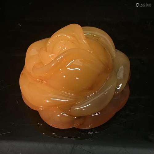 Chinese Beewax Rose Figure