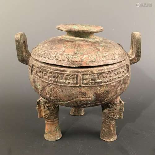 Chinese Bronze Tripod Censer