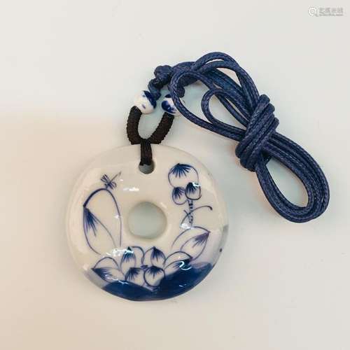 Chinese Blue-White Pendant