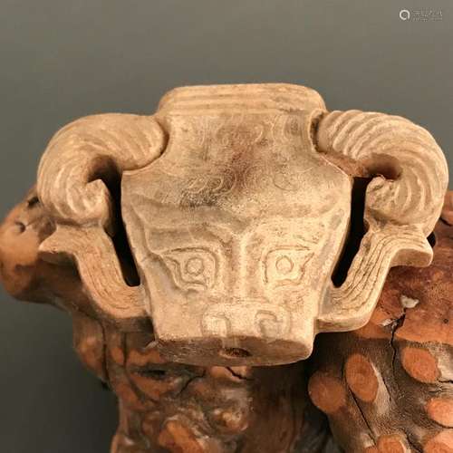 Chinese Jade 'Buffalo' Head