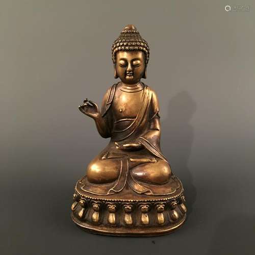 Chinese Gilt Bronze Buddha Statue