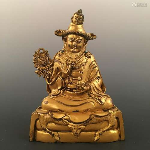 Chinese Gilt Bronze Budda Figure