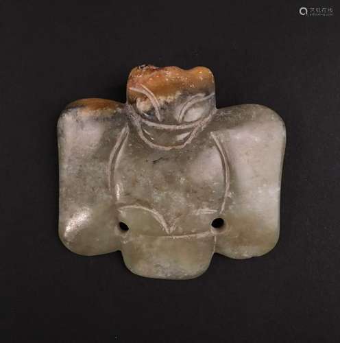 Chinese Archaic Hongshan Jade 'Owl'