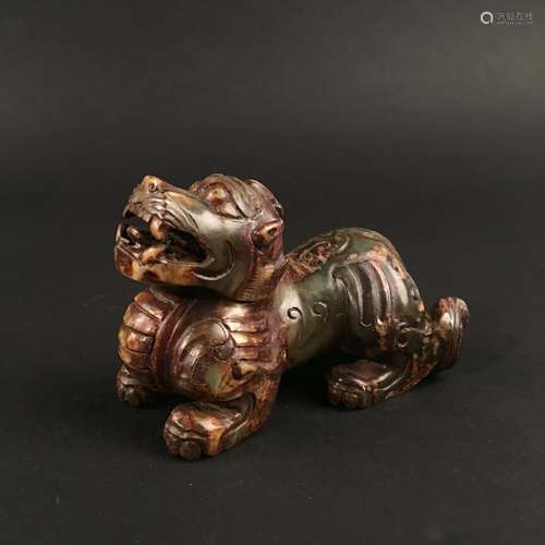 Chinese Archaic Jade 'Rui Shou' Statue Ornament