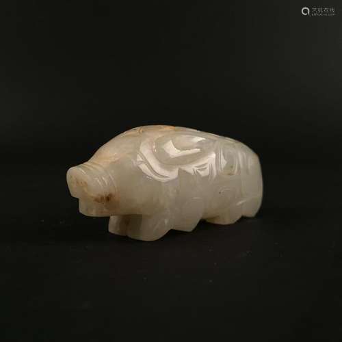 Chinese Archaic Jade Pig Figure