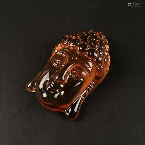 Chinese Amber Buddha Head