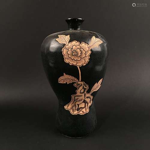 Chinese Jizhou Ware 'Flower' Meiping Vase