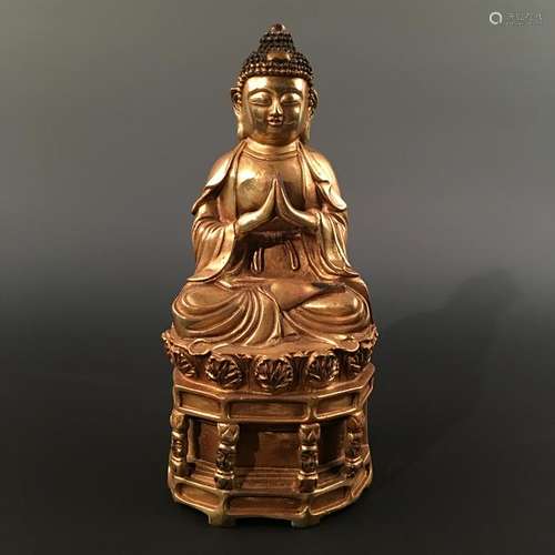 Chinese Gilt Bronze Buddha Statue