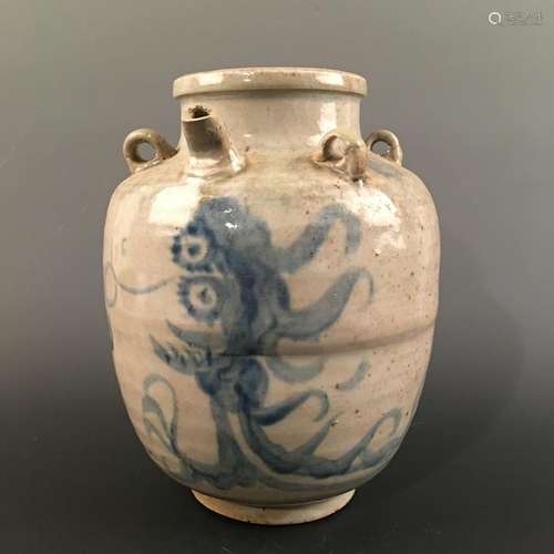 Chinese Blue-White 'Dragon' Jar