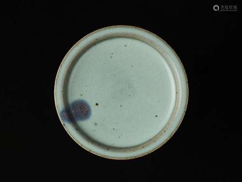 A JUNYAO PURPLE SPLASHED SHALLOW DISH, YUAN