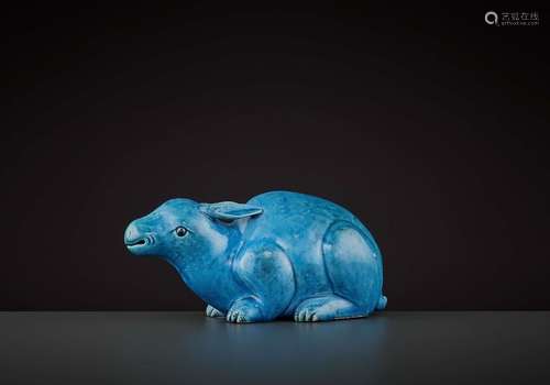 A TURQUOISE GLAZED TAPIR, QIANLONG