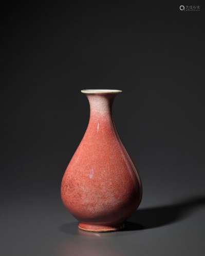 A COPPER RED GLAZED VASE, YUHUCHUNPING