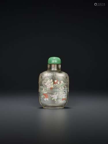 AN INSIDE PAINTED CRYSTAL SNUFF BOTTLE, YE ZHONGSA…