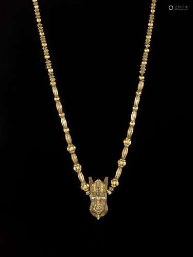 A TODA ‘BULLS HEAD’ GOLD NECKLACE