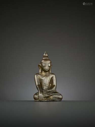 A BUDDHA BRONZE, BURMA, 14TH CENTURY