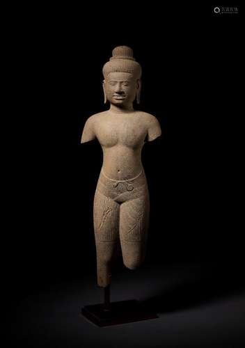 A STANDING DEITY, BAPHUON, KHMER, 11TH CENTURY