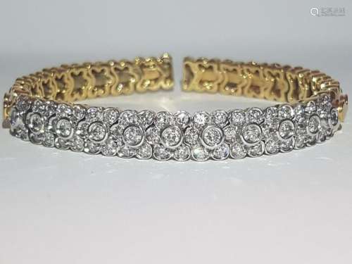 14K Yellow Gold, VS Diamond Bracelet/Bangle Sonia B