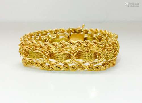 Vintage; 33.04 Grams 14K Yellow Gold Bracelet