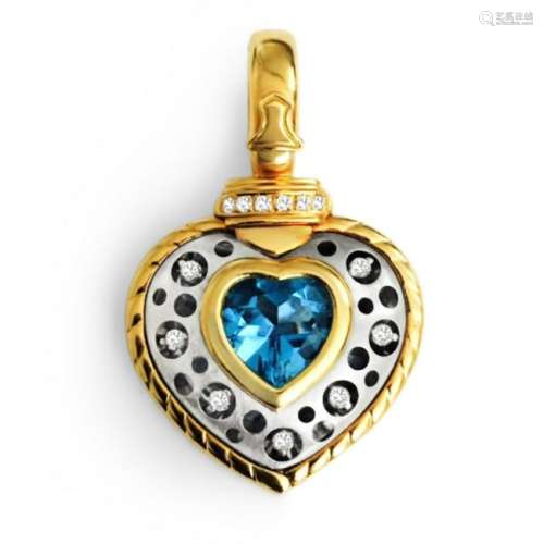 18k Gold Natasha C Diamond Pendant VVS CLARITY DIAMONDS