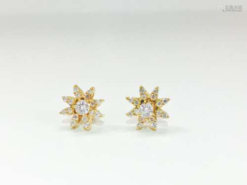 14K gold, 1.00 CT VS Clarity & G color Diamond Earrings