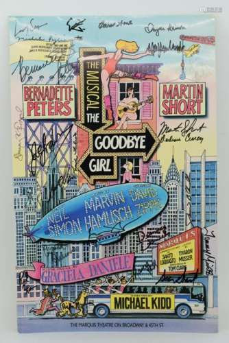 RARE SIGNED THE GOODBYE GIRL BROADWAY POSTER
