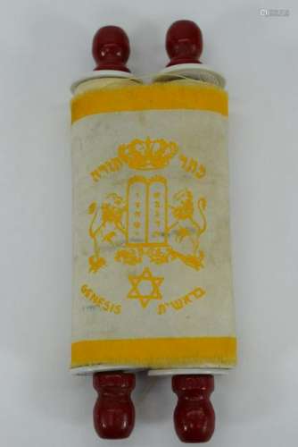 TORAH ON ROLLED PAPER SCROLL