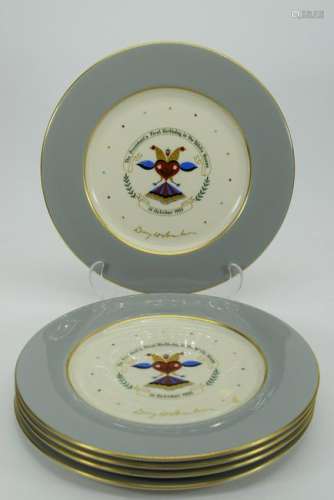 PRESIDENT'S FIRST BIRTHDAY IN WHITEHOUSE PLATES