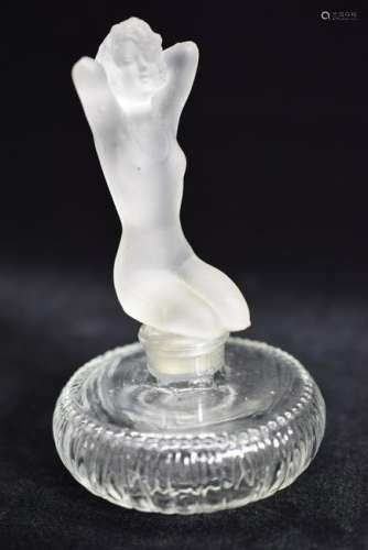 LALIQUE STYLE NUDE WOMAN PERFUME BOTTLE STOPPER