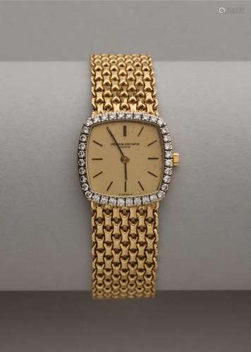 VACHERON CONSTANTIN.- Montre-bracelet de dame à boitier et bracelet en or jaune [...]