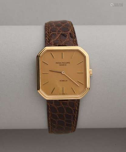 PATEK PHILIPPE. - Montre-bracelet en or jaune 18K, le mouvement mécanique, le [...]