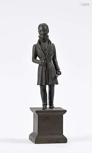 École française XIXe.- Le comte de Chambord.- Petit sujet en bronze patiné.- [...]