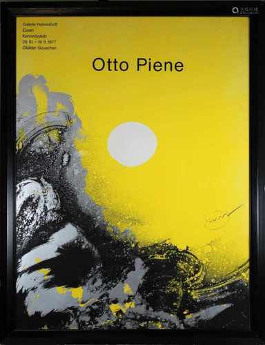 Otto Piene (1928 Laasphe - 2014 Berlin), Farbserigrafie, hansigniertes Ausstellungsplakat,