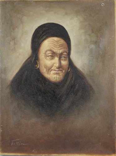 Portrait einer Berberfrau, Öl auf Leinwand, u.li. sign. TIMIN, Maße: 40 x 30 cm, leichte