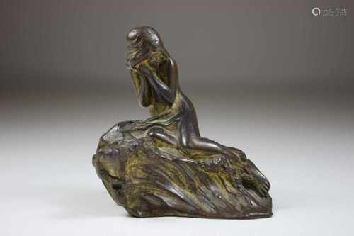 Die Kleine Meerjungfrau, Miniatur Bronze, nach dem Vorbild der Skulptur aus dem Hafen von